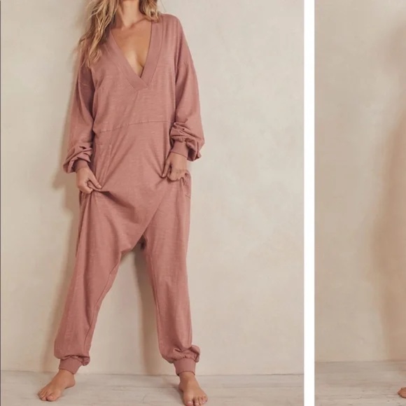 Free People Movement Just Because Onesie Dusty Rose S | Sold Out - Picture 1 of 6